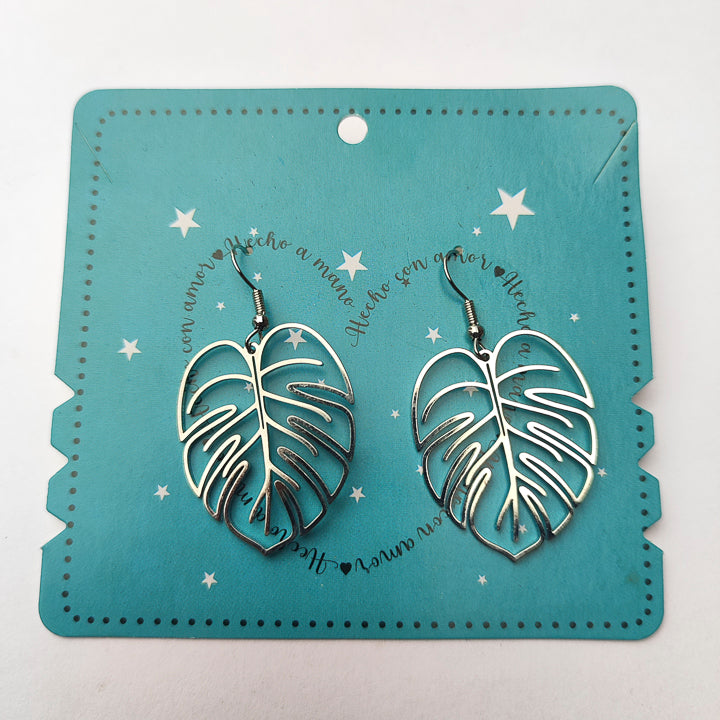 Aretes Hoja Monstera Delisiosa