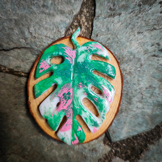 Imán artesanal de Monstera #1