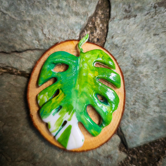 Imán artesanal de Monstera #3