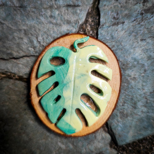 Imán artesanal de Monstera #7