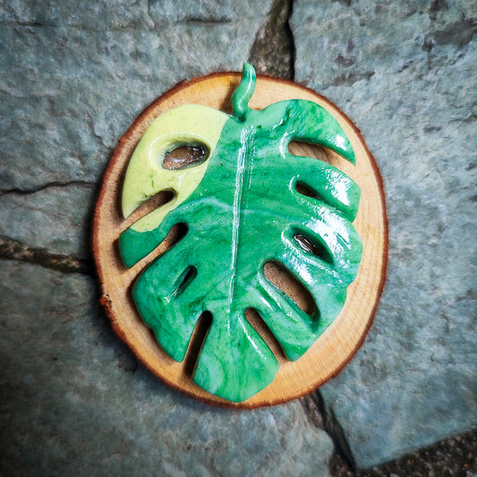 Imán artesanal de Monstera #11