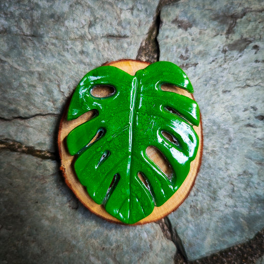 Imán artesanal de Monstera #15
