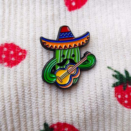 Pin Esmaltado Cactus Mariachi