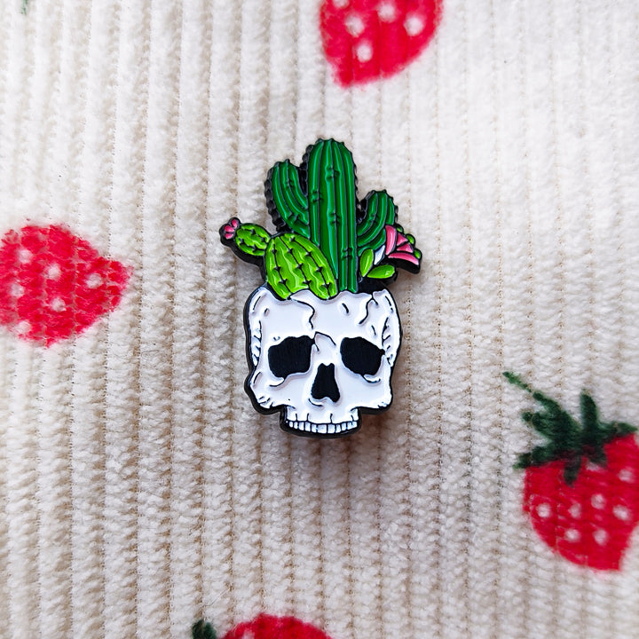 Pin Esmaltado Calavera Matera de Cactus