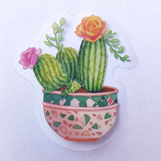 Sticker Impermeable Cactus Acuarela #9