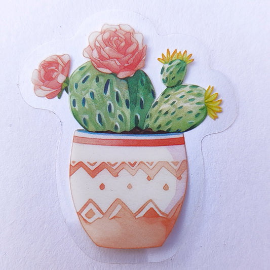 Sticker Impermeable Cactus Acuarela #10