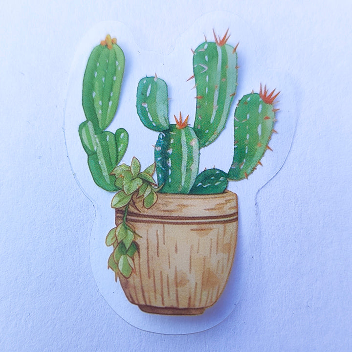 Sticker Impermeable Cactus Acuarela #11