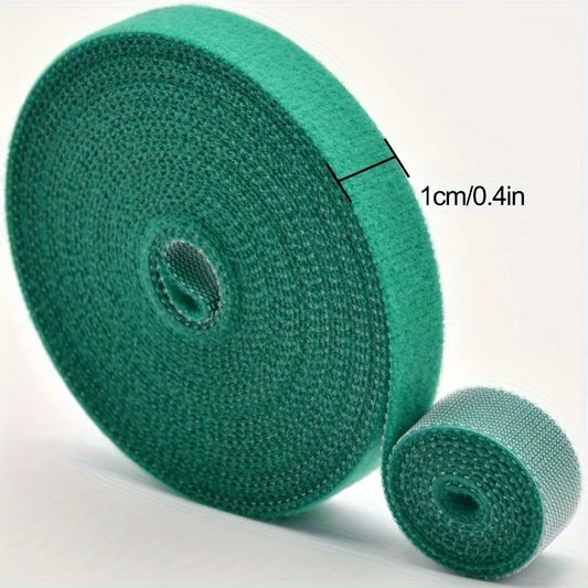 Cinta adhesiva velcro verde para jardinería